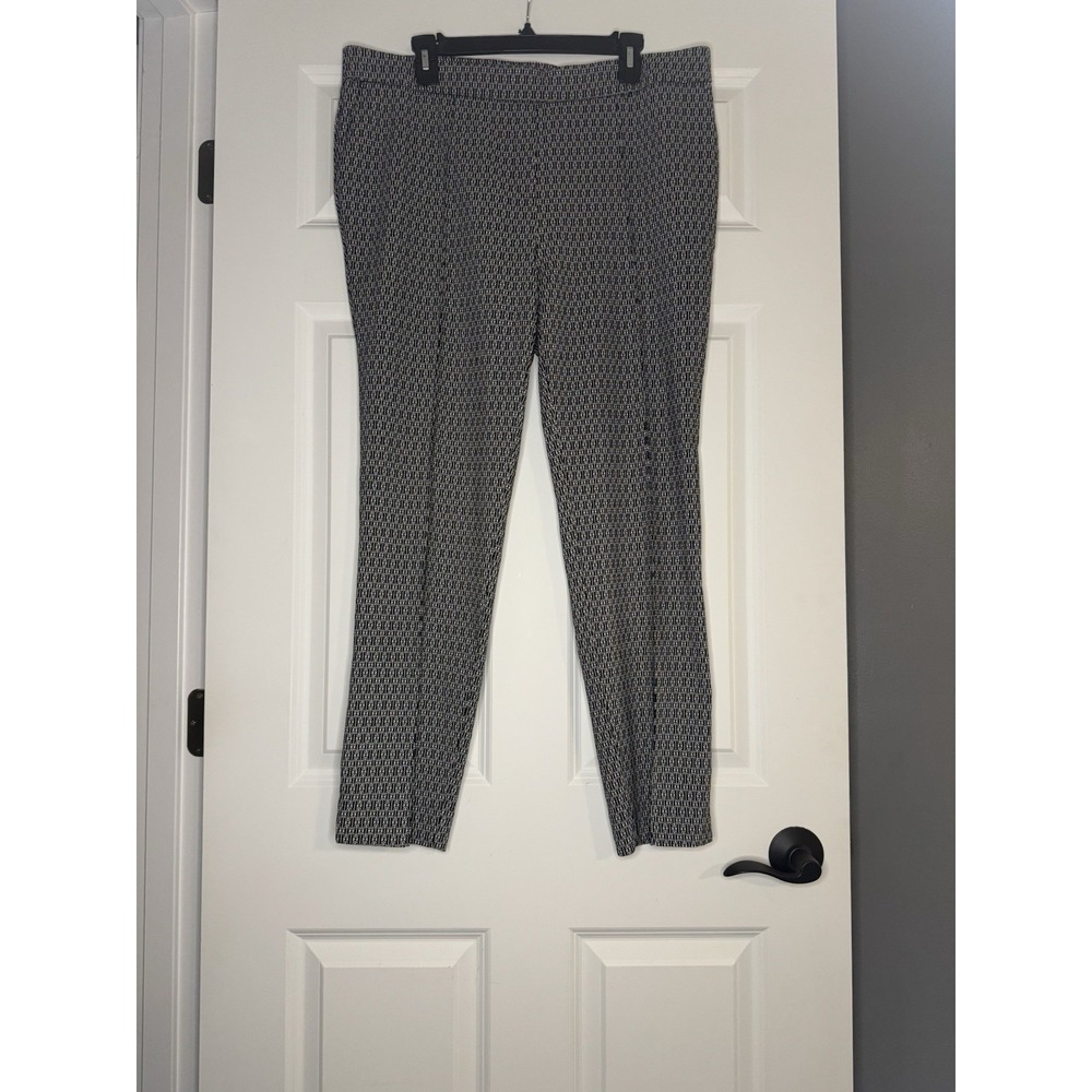 Jules And Leopold Pull On Pants Xl Black White Geometric